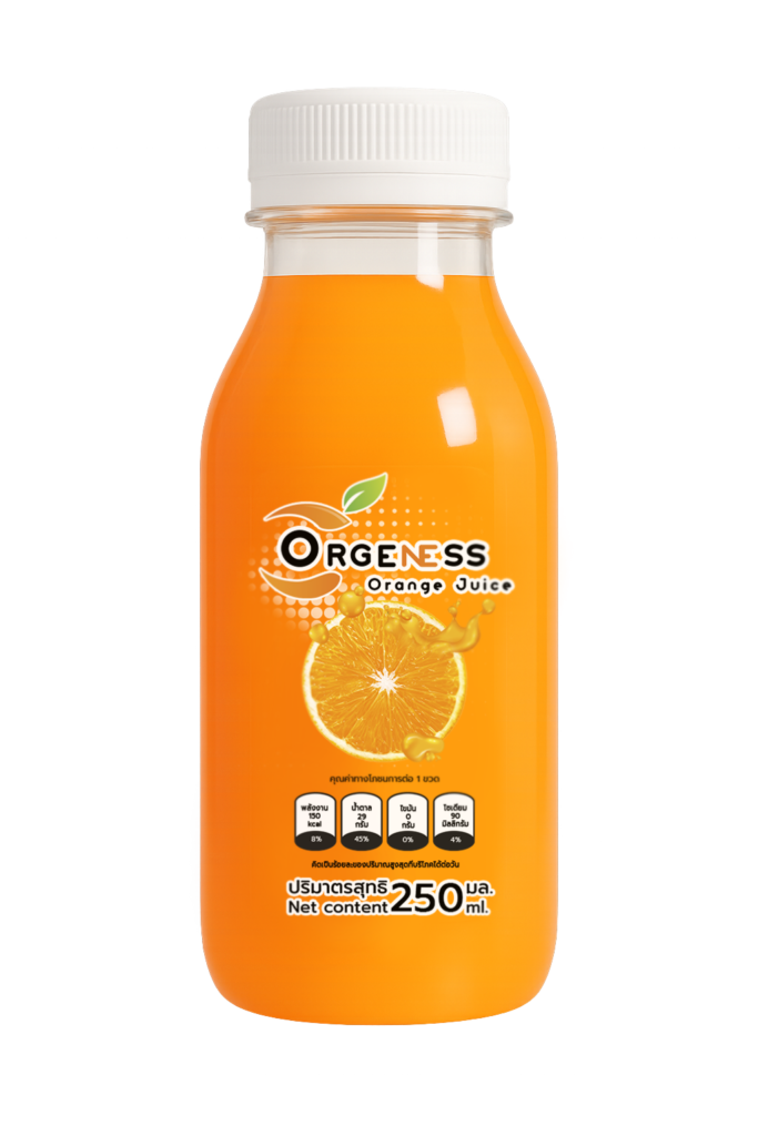 น้ำส้มคั้นสดออเจนเนส 250 ml.